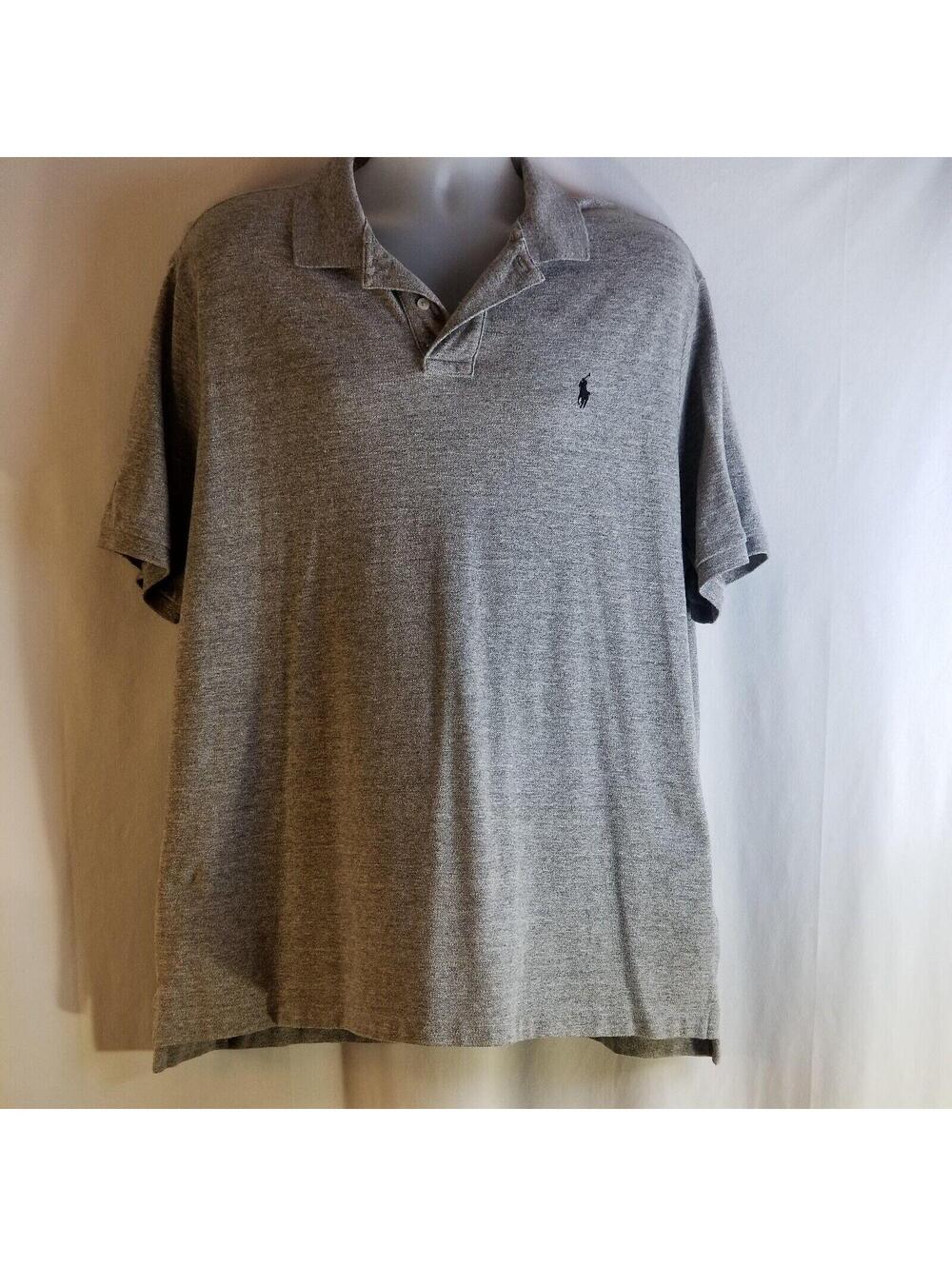 Polo Ralph Lauren Golf Polo Classic Fit Gray Short Sleeve Mens Sz XL